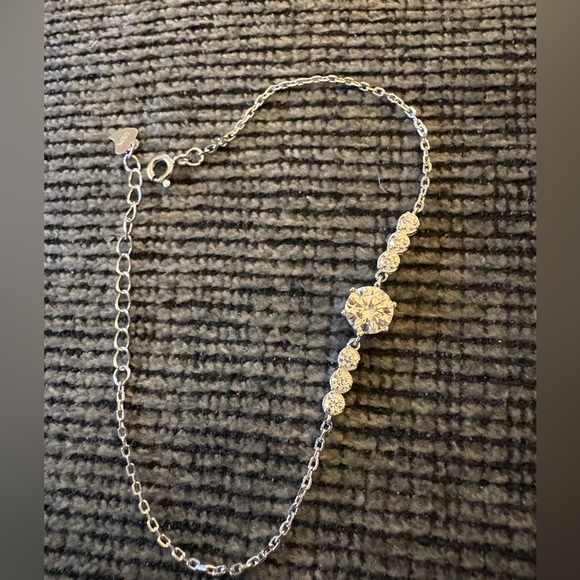 Solid Sterling Silver One Carat Moissanite Bracelet New in Package - Picture 4 of 6